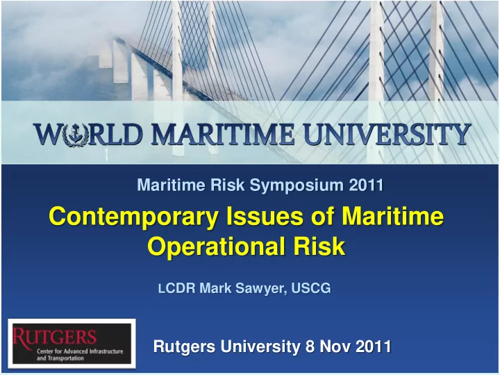 contemporary issues of maritime