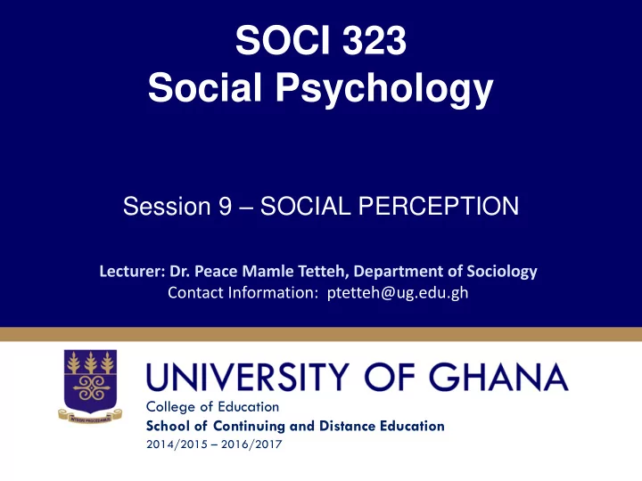 social psychology