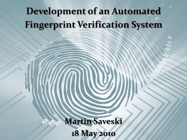 verification system