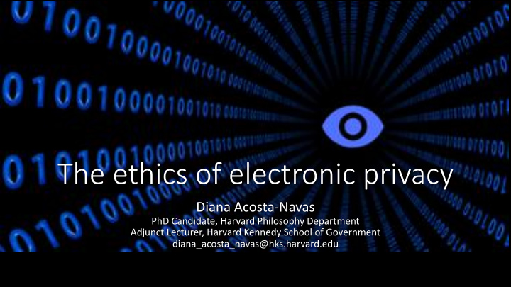 the ethics of electronic privacy