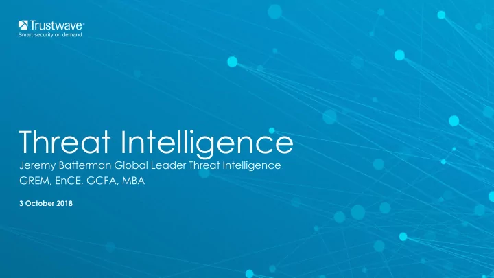 threat intelligence