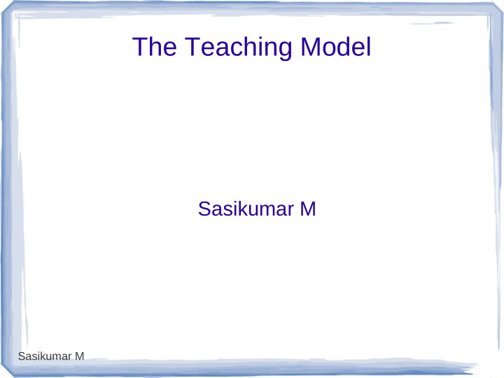the teaching model