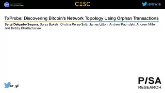 WHAT DO WE KNOW ABOUT THE TOPOLOGY?  WHAT DO WE KNOW ABOUT THE TOPOLOGY?  Number of nodes and