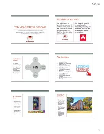 FIN  3.  Community  congregations with  4.  Developing Interfaith  Service  Organizations