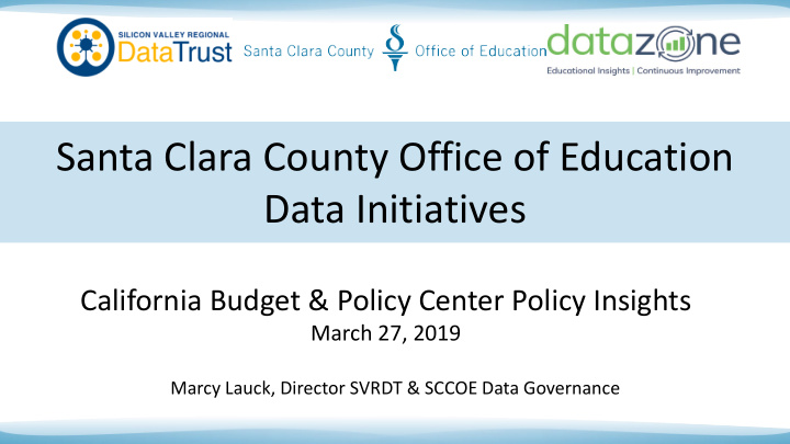 santa clara county office of education data initiatives