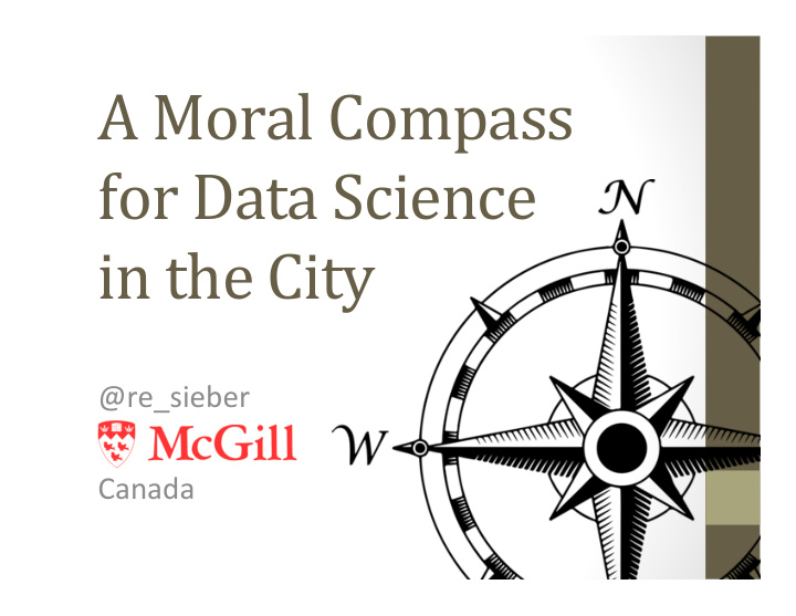 a moral compass for data science in the city