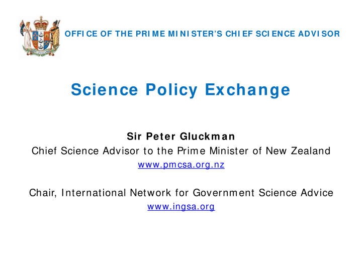 science policy exchange