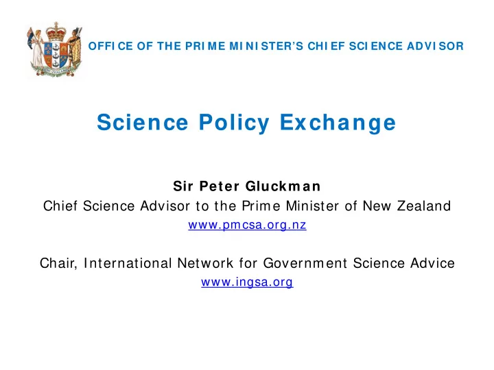 science policy exchange