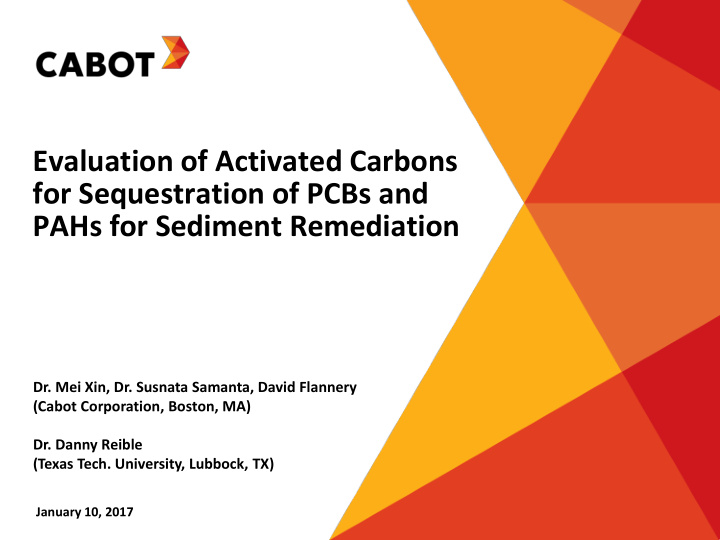 pahs for sediment remediation