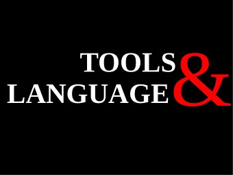 LANGUAGE &amp;  TOOLS  WHY GOVERNMENT CANNOT  MANAGE THE 21ST CENTURY  21st Century Problems