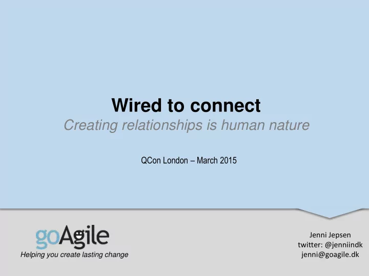 wired to connect