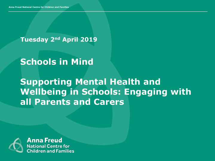 schools in mind supporting mental health and wellbeing in