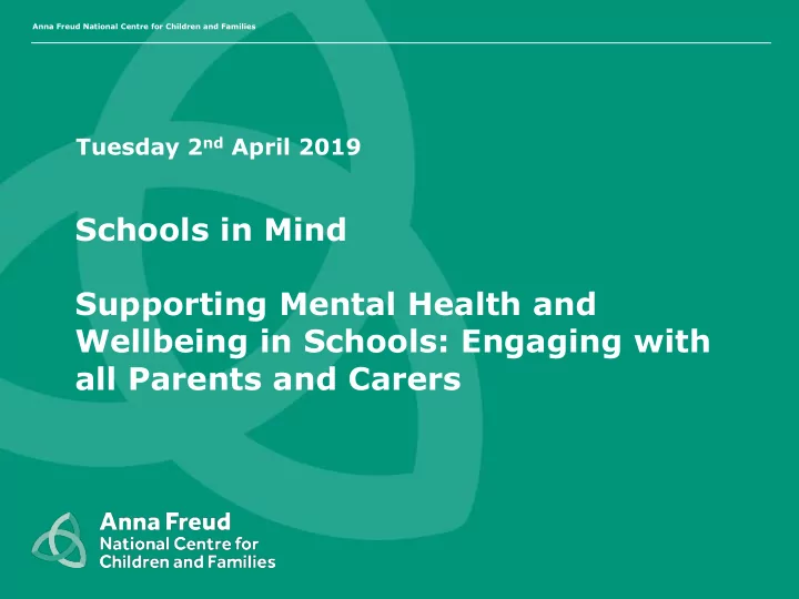 schools in mind supporting mental health and wellbeing in