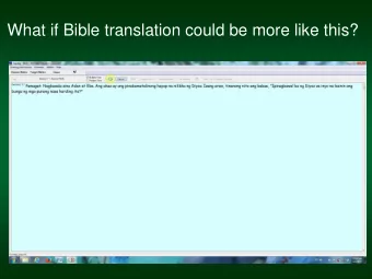 What if Bible translation could be more like this?  All the Word Bible Translators  Summary