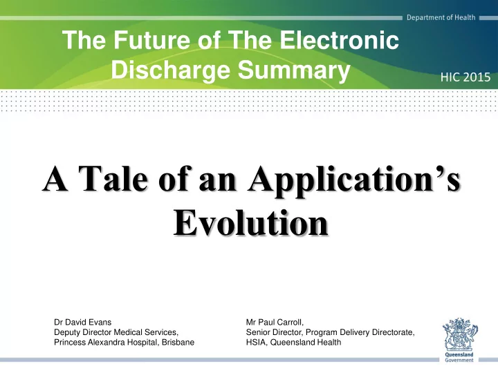 a tale of an application s