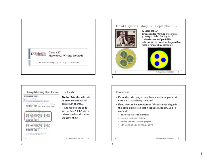 simplifying the penicillin code exercise