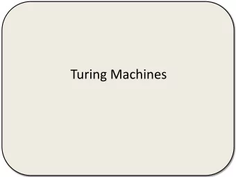 Turing Machines  Most General computer?  DFAs are simple model of computation.  Accept