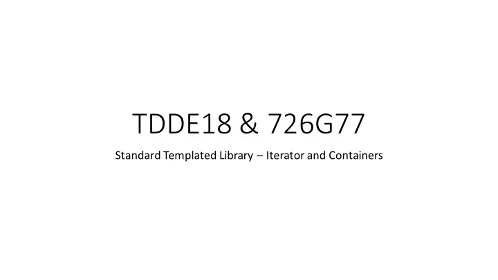 tdde18 726g77