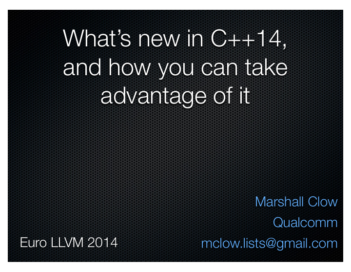 what s new in c 14 and how you can take advantage of it