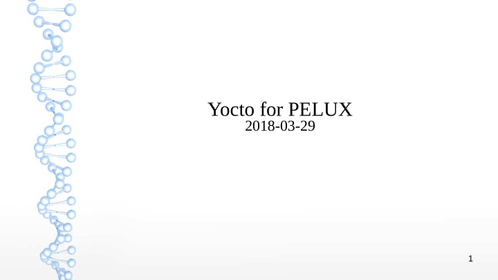 yocto for pelux