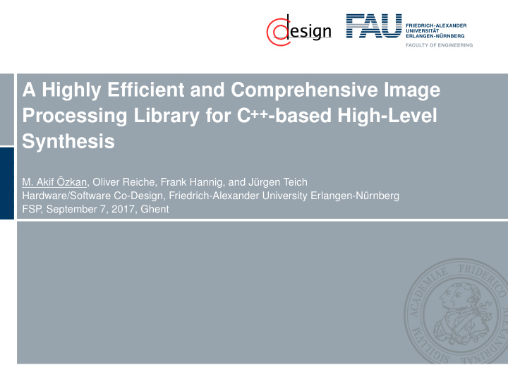a highly efficient and comprehensive image processing