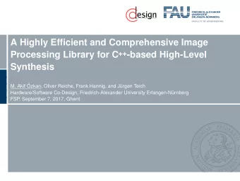 A Highly Efficient and Comprehensive Image Processing Library for C ++ -based High-Level  Synthesis