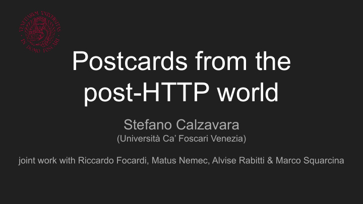 postcards from the post http world