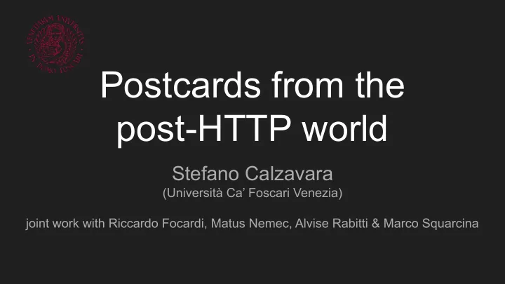 postcards from the post http world