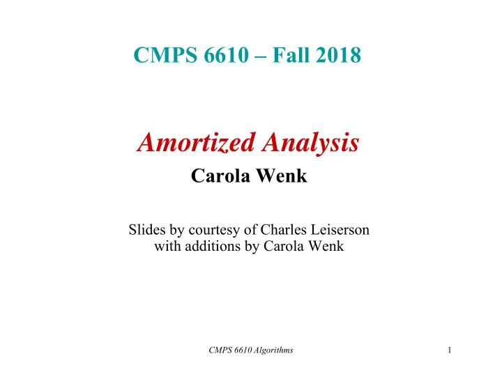 amortized analysis
