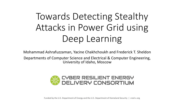 towards detecting stealthy attacks in power grid using