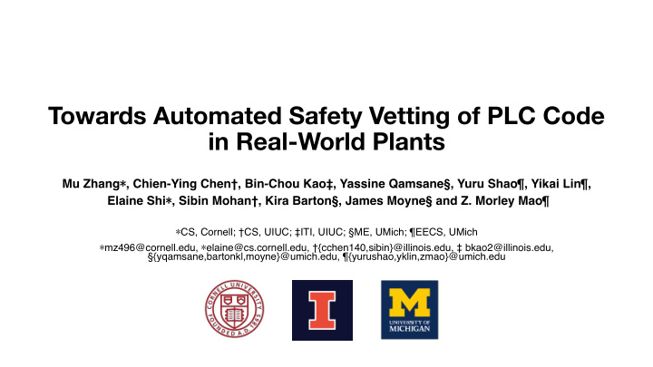 towards automated safety vetting of plc code in real