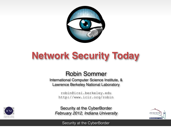 network security today