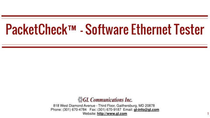 packetcheck software ethernet tester