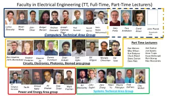 Faculty in Electrical Engineering (TT, Full-Time, Part-Time Lecturers)  Bryan  Lynne  Bridget