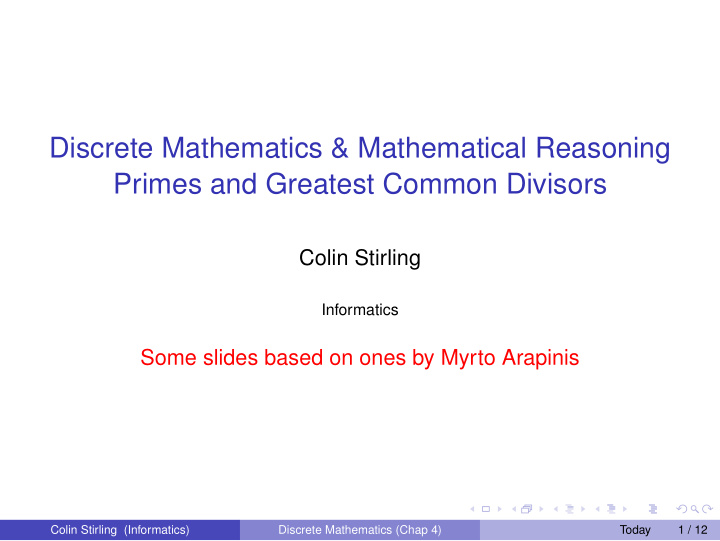 discrete mathematics mathematical reasoning primes and