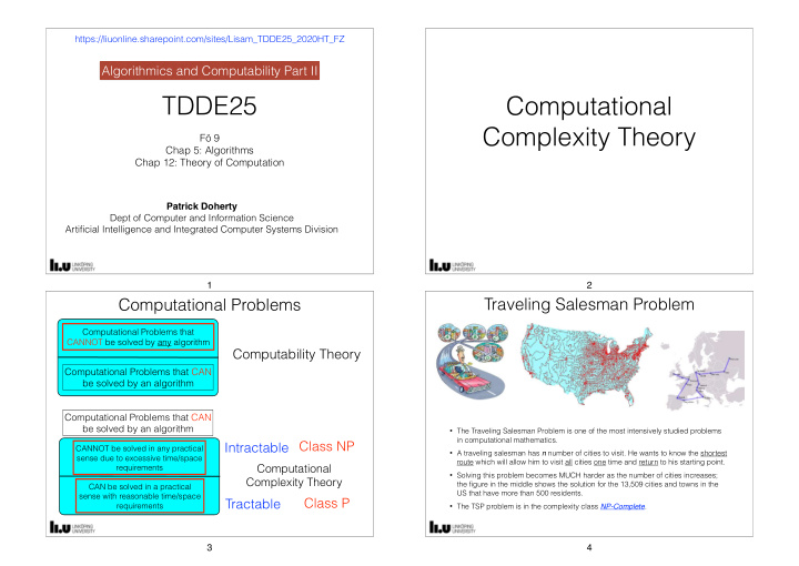 tdde25 computational complexity theory