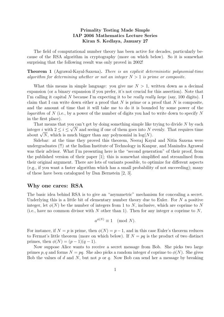 why one cares rsa