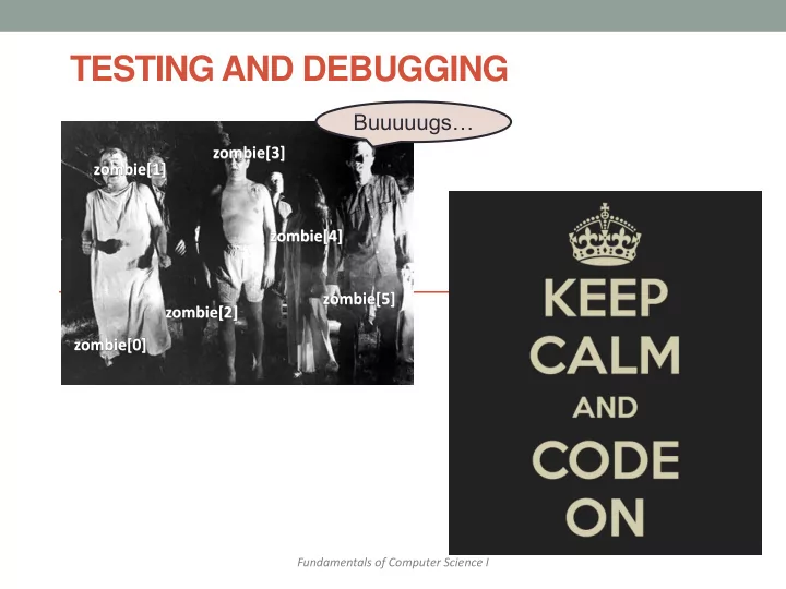 testing and debugging