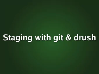 Staging with git &amp; drush  Markus Heurung  @muhh  markus@freistil.it  freistil IT
