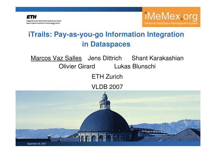 itrails pay as you go information integration in
