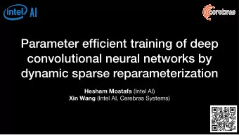 Parameter efficient training of deep  convolutional neural networks by  dynamic sparse