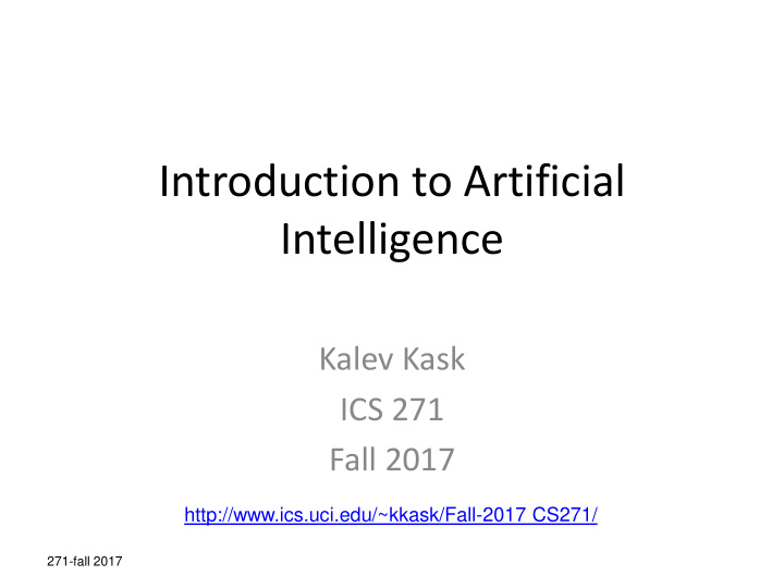 introduction to artificial