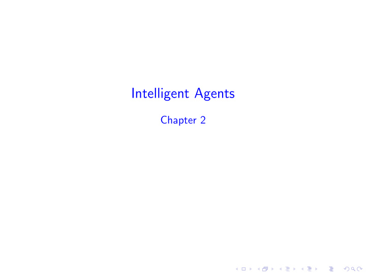 intelligent agents