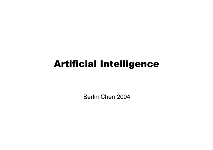 artificial intelligence