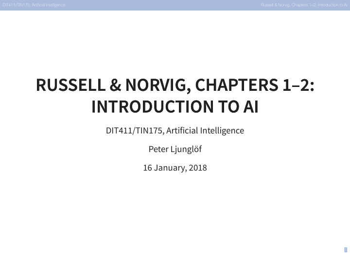russell norvig chapters 1 2 russell norvig chapters 1 2