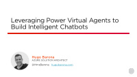 leveraging power virtual agents to build intelligent