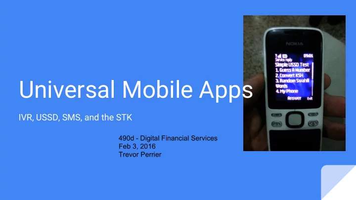 universal mobile apps