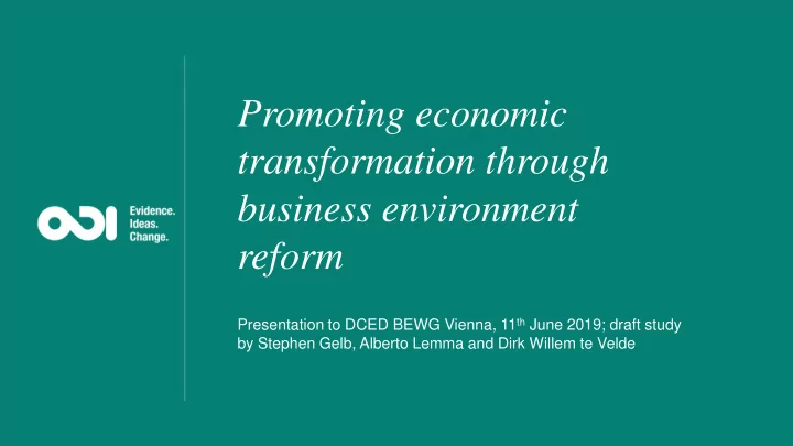 promoting economic
