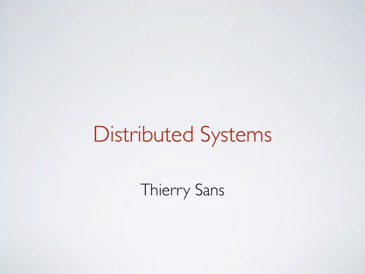 distributed systems