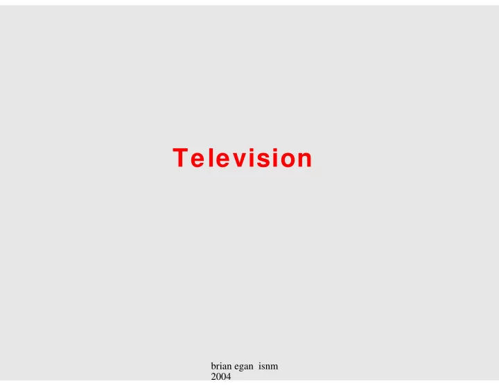 television